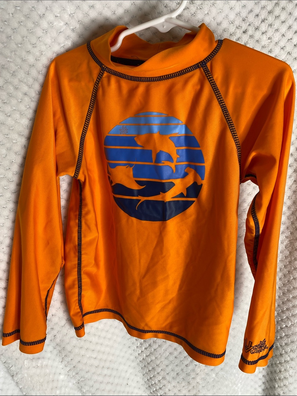 UV Skinz Orange Long Sleeve Rash Guard Swim Shirt